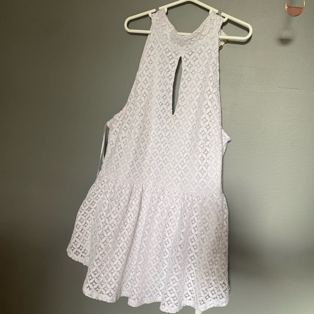 White Halter tank top
